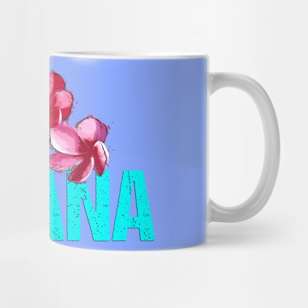 'Ohana Family with Plumerias - Hawaiian Floral Design by dlinca